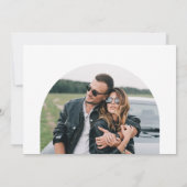 モダンな形のテラコッタ　バーントオレンジ　保存日付 招待状 (裏面)