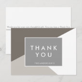 モダンな形の感謝カード | 感謝カード 招待状 (正面/裏面)