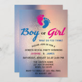 モダンな性はパーティーを明らかにします 招待状 (正面/裏面)