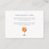 モダンな愛のスパークリング ドリンク ブライダルシャワー エンクロージャーカード (正面)