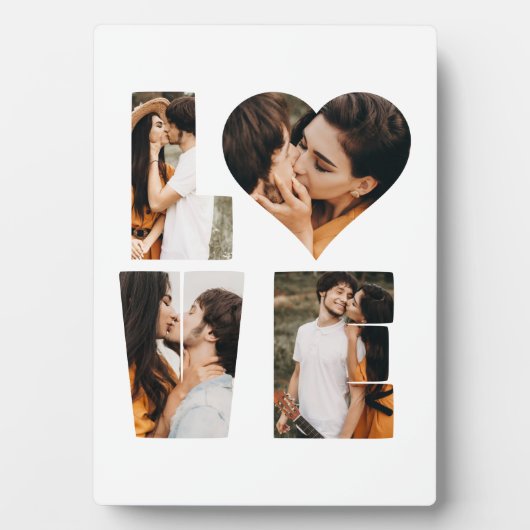 モダンな愛のハート写真 Instagram バレンタインデー フォトプラーク (正面)