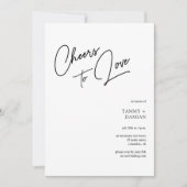 モダンな愛の乾杯 ウェディング招待状 招待状 (正面)