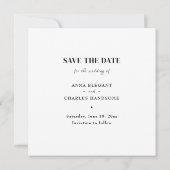 モダンな愛の写真 保存日付カード セーブザデート (裏面)