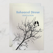 モダンな愛の鳥が紡ぐラスティックなカントリーウェディング 招待状 (正面/裏面)