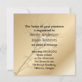 モダンな愛の鳥が紡ぐラスティックなカントリーウェディング 招待状 (裏面)