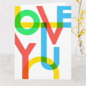 モダンな愛タイポグラフィ|のバレンタインデー カード (黄色い花)