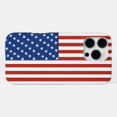 モダンな愛国主義アメリカ国旗のスマホケース iPhoneケース (裏面横)