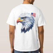 モダンな愛国心あふれるGeometric Eagle USAデザイン Tシャツ (裏面)