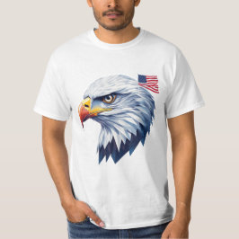 モダンな愛国心あふれるGeometric Eagle USAデザイン Tシャツ