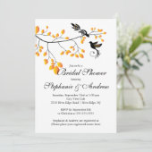 モダンな愛鳥のカップルのブライダルシャワーの招待状 招待状 (スタンド正面)