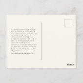 モダンな感謝のポストカード ポストカード (裏面)