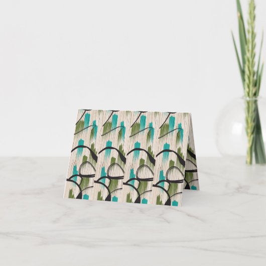 モダンな感謝の手紙をアップグレード サンキューカード (正面)