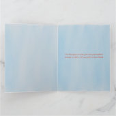 モダンな感謝の気持ちを表すエレガントな青いカニの水彩画 サンキューカード (内部)