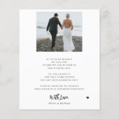 モダンな感謝の気持ちを込めた予算結婚式2枚の写真 チラシ (裏面)