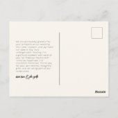 モダンな感謝を伝えるポストカード ポストカード (裏面)