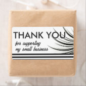 モダンな感謝ステッカー カーリーラッシュラベル ラベル (インサイチュ)