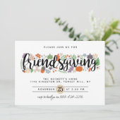 モダンな感謝祭と紅葉の秋の招待状 招待状 (スタンド正面)