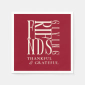 モダンな感謝祭のディナー スタンダードカクテルナプキン (正面)