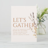 モダンな感謝祭のパーティー招待状 招待状 (スタンド正面)