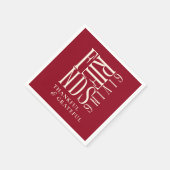 モダンな感謝祭の食事 スタンダードカクテルナプキン (角)