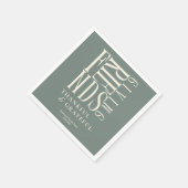 モダンな感謝祭の食事 フローラル  スタンダードカクテルナプキン (角)