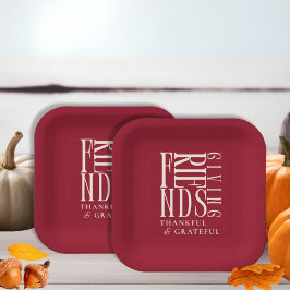 モダンな感謝祭の食事 ペーパープレート