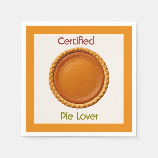 モダンな感謝祭 Pumpkin Pie Top View スタンダードカクテルナプキン (正面)