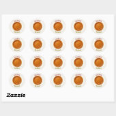 モダンな感謝祭 Pumpkin Pie Top View ラウンドシール (シート)