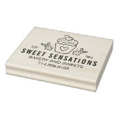 モダンな手作りベーカリーのロゴカップケーキ ラバースタンプ (スタンプ)