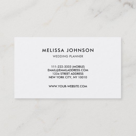 モダンな手塗りの水彩画の青いピンクの(ばちゃばちゃ)跳ねる 名刺 (裏面)