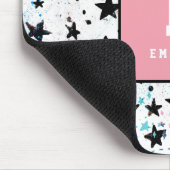 モダンな手描きのおもしろいの宇宙および星 マウスパッド (コーナー)