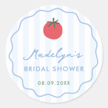 モダンな手描きのトマトの結婚式二次会のお礼