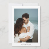 モダンな手描きの結婚式のSave the Date セーブザデート (裏面)