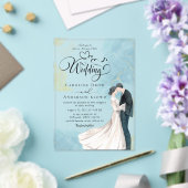 モダンな手描きの結婚式アクリル招待状 アクリル招待状 (インサイチュ (ウェディング))