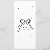 モダンな手描き結婚式パーティーメニューカード メニュー (裏面)