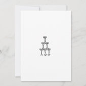 モダンな手描き結婚式招待状 セーブザデート (裏面)