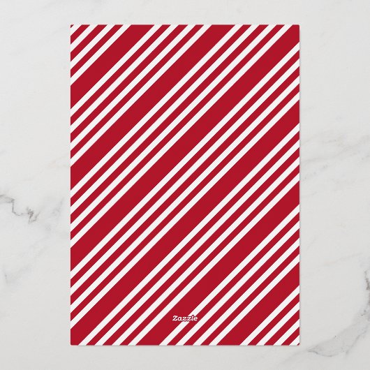 モダンな手書きのクリスマスカード ゴールド 箔シーズンカード (裏面)