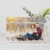 モダンな手書きのスクリプトで「Save The Date」をお知らせ セーブザデート (スタンド正面)