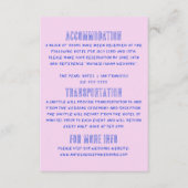 モダンな手書きカラフルレトロウェディング詳細 エンクロージャーカード (正面)