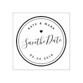 モダンな手書きカリグラフィー結婚式のSave the Date ラバースタンプ (インプリント)