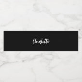 モダンな手書きスクリプトでお名前をエレガントに ペットボトルラベル (シングルラベル)