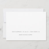 モダンな手書きスクリプト写真 ウェディングセーブザデート セーブザデート (裏面)