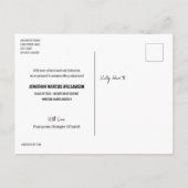 モダンな手書きスクリプト卒業生カスタム写真 案内ポストカード (裏面)