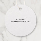 モダンな手書きスクリプト | ブライズパーティー フェイバータグ (裏面)