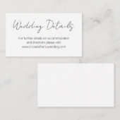 モダンな手書きスタイルのウェブサイト同封カード エンクロージャーカード (正面/裏面)