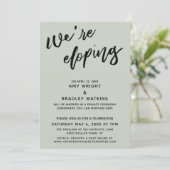 モダンな手書きタイポグラフィーシリーズ「We're Eloping」 招待状 (スタンド正面)