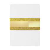 モダンな手書きトレンディなゴールドグリッター テンプレート 招待状ベリーバンド (裏面例)