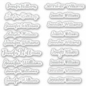 モダンな手書きネーム (18スタイル) - シルバー シール (正面)