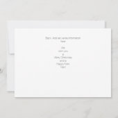 モダンな手書きフォントのクリスマスカード2N 招待状 (裏面)