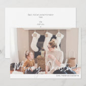 モダンな手書きフォントのクリスマスカード2N 招待状 (正面/裏面)